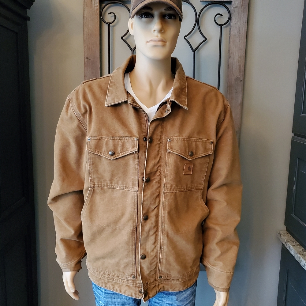 Mens Carhartt Trucker Jacket Size X Large